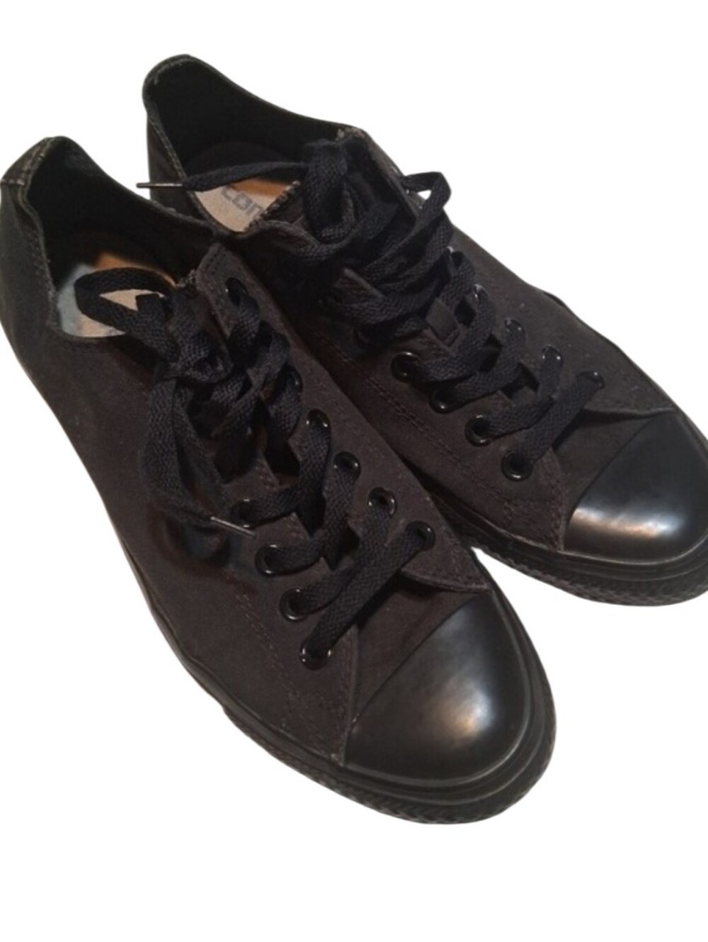 Converse Chuck Taylor All Star Low-Top Sneakers, All Black, Men’s 9, Women 11